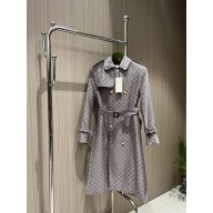 GUCCI gray GG trench coat 2024