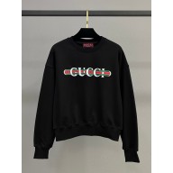 GUCCI BLACK Printed cotton jersey sweatshirt 2024