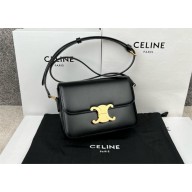 celine Teen Triomphe Bag in shiny calfskin black/GOLD 2022