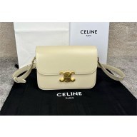 Celine Teen Triomphe Bag in shiny calfskin BEIGE 2024