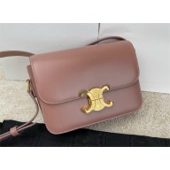 Celine teen Triomphe Bag in in shiny calfskin VINTAGE ROSE/GOLD 2024