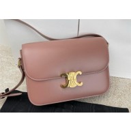 CELINE Classique Triomphe Bag in shiny calfskin VINTAGE ROSE/GOLD 2024
