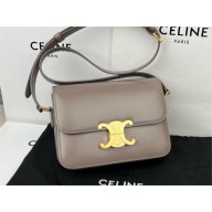 Celine teen Triomphe Bag in shiny calfskin pebble/GOLD 2024