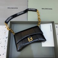 balenciaga downtown XS shoulder bag with chain black