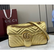 GUCCI GG Marmont small shoulder bag IN gold leather 443497 2024