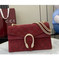 Gucci Dionysus small shoulder bag 818145 red GG suede 2024