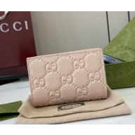 Gucci GG Emblem wallet 815874 Light pink GG grainy leather  2024