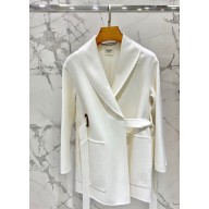 hermes cashmere long coat white 2023