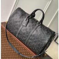 Louis Vuitton Keepall Bandoulière 50 in Monogram Leather M21375 Black 2023
