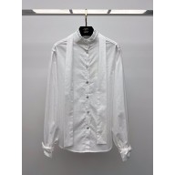 CHANEL white cotton shirt 2024 SPRING