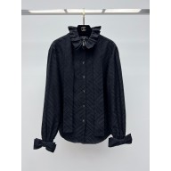 CHANEL black cotton shirt 2024 SPRING