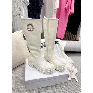 Dior WHITE Supple Calfskin Symbol Boot 2022