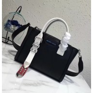 Prada Concept Calf leather Handbag 1BA175 Black/Fire Engine Red 2018