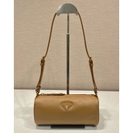 Prada leather shoulder bag 1BC239 Caramel 2024