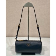 Prada leather shoulder bag 1BC239 black 2024