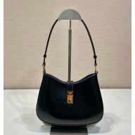 Prada Cleo leather shoulder bag 1BC169A black 2024