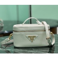 Prada Leather Beauty Case Black 1BH202 white 2024