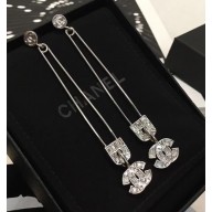 Chanel Pin Earrings Silver 2018