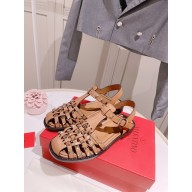 Valentino caged sandals apricot 2022
