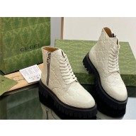 Gucci lover's GG leather boot 751712 white 2023