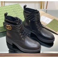 Gucci Women's ankle boot with Double G 670397 BLACK 2023