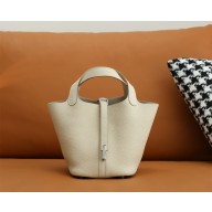 Hermes Picotin Lock Bag in original togo leather carie with silver hardware(handmade)