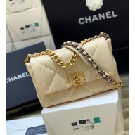 Chanel 19 Small Flap Bag AS1160 original goatskin beige 2020 