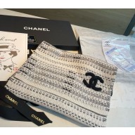 Chanel knit scarves white 35*180cm 1214-2024