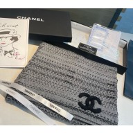 Chanel knit scarves grey 35*180cm 1214-2024