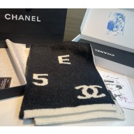 Chanel knit scarves black/white 30*180cm 1214-2024