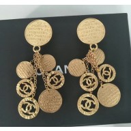 Chanel Vintage Coin Earrings Gold 2018