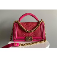 Chanel Chain Boy Flap Medium Bag In Python 03 2024