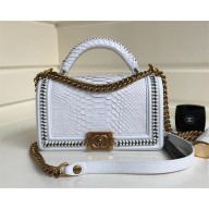 Chanel Chain Boy Flap Medium Bag In Python 05 2024