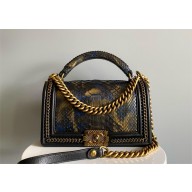 Chanel Chain Boy Flap Medium Bag In Python 01 2024