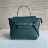 Celine Nano Belt bag in grained calfskin green 05 2024