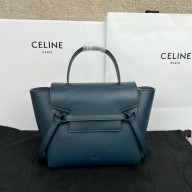 Celine  Nano Belt bag in grained calfskin navy blue 2024