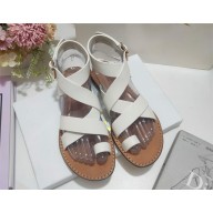 Dior Dioriviera Sun Toe-Ring Sandall in white calfskin 2024