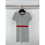 Chanel Cotton White, Black & Red dress 2024 