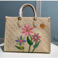 LV x YK OnTheGo MM TOTE BAG M46416 WHITE 2023 