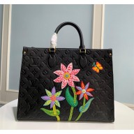 LV x YK OnTheGo MM TOTE BAG M46416 BLACK 2023