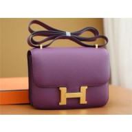 Hermes Constance 18 Bag in original evercolor Leather anemone with gold hardware(handmade)