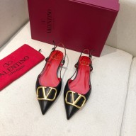 Valentino VLOGO Calfskin Slingback FLATS black/RED 2020