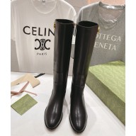 Gucci women's Vlogo leather High Boots in black 2024