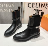 Hermes Veo ankle boots calfskin Black 2024