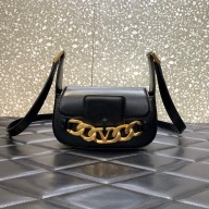 Valentino VLogo Chain Small Calfskin Shoulder Bag black 2022 0081