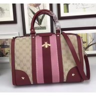 Gucci Vintage Web Embroidered Bag 406868 Burgundy