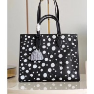 LV x YK OnTheGo MM TOTE BAG M46389 BLACK WHITE 2023