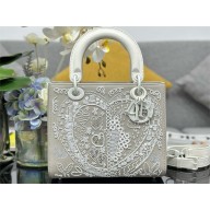 LADY DIOR LOVE Embroidered BAG GRAY 2024
