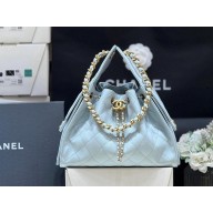 Chanel sky blue 25 Small Handbag in Grained Calfskin & Gold-Tone Metal AS5293 2025(ORIGINAL QUALITY)