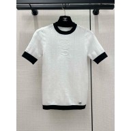 Chanel white knitted top 01 2024 